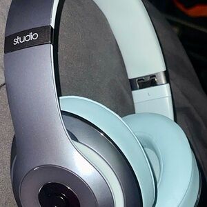 Studio Over-Ear Headphones in Light Blue and Gray